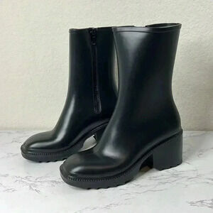 INC International Concepts Black Rain Boots